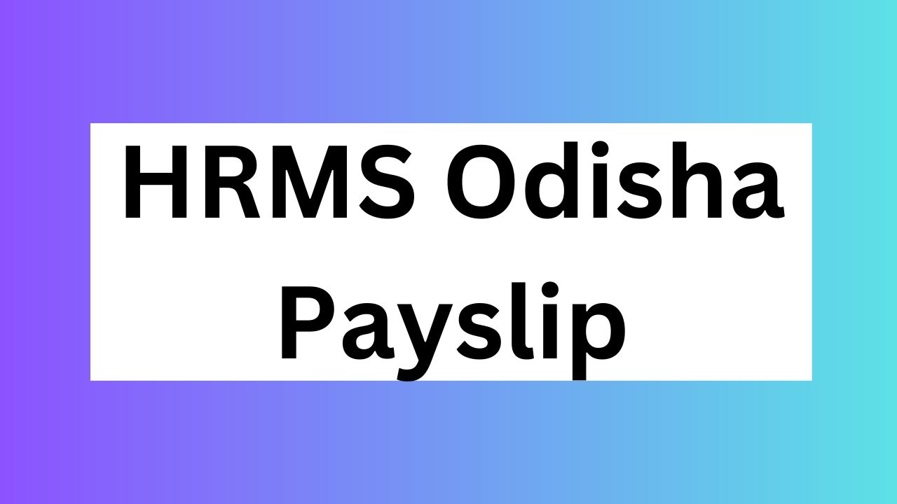 HRMS Odisha Payslip